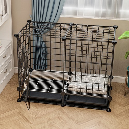 Black pet cage - black,