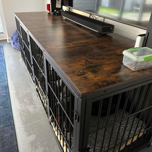 Farmhouse dog crate tv - crate,