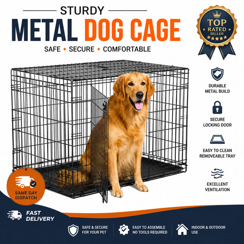 Metal dog cage puppy - dog, training