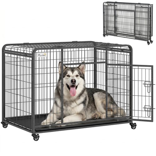Pawhut metal dog - metal, cage