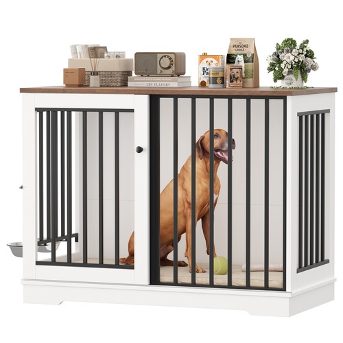 Dog crate furniture cage - crate,