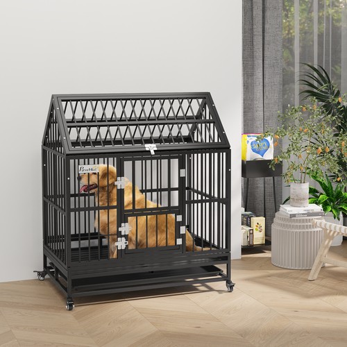 Heavy duty dog crate on - heavy,